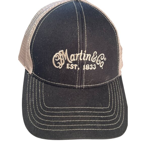 Martin & Co. Est. 1833 Black & Tan Mesh Trucker Hat Adj City Music - Picture 1 of 8